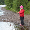 Bambuprinsessan, min dotterdotter, med sitt rosa sp